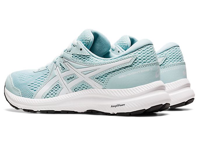 Light Turquoise / White Asics GEL-CONTEND 7 Women's Running Shoes | PUWM8774