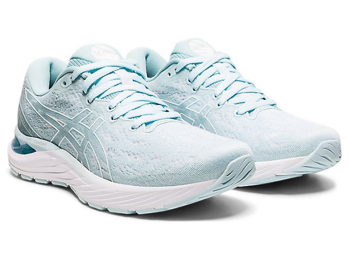 Light Turquoise / White Asics GEL-CUMULUS 23 Women's Running Shoes | ADSI1019