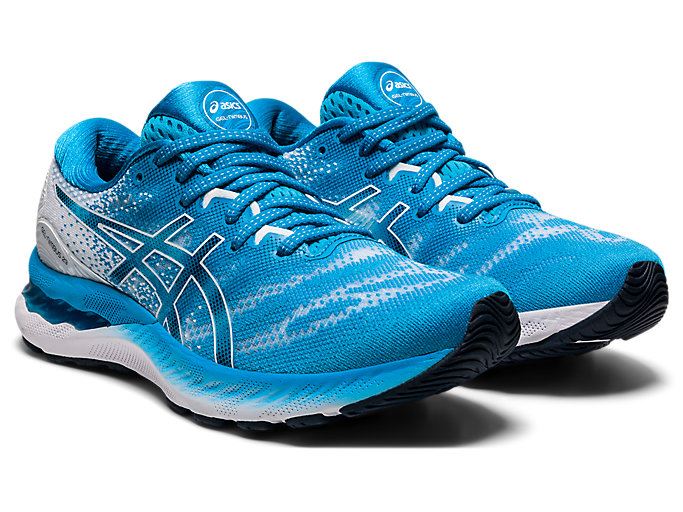 Light Turquoise / White Asics GEL-NIMBUS 23 Women's Running Shoes | CMCO0456