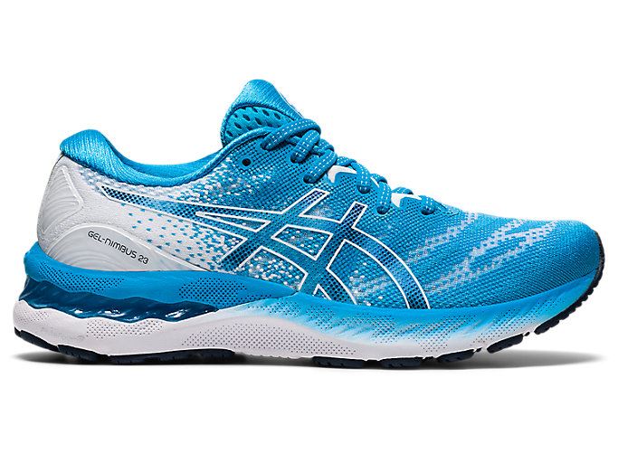 Light Turquoise / White Asics GEL-NIMBUS 23 Women's Running Shoes | CMCO0456