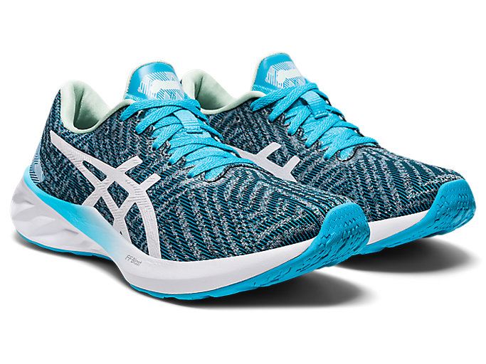 Light Turquoise / White Asics ROADBLAST Women's Running Shoes | DKXA9727