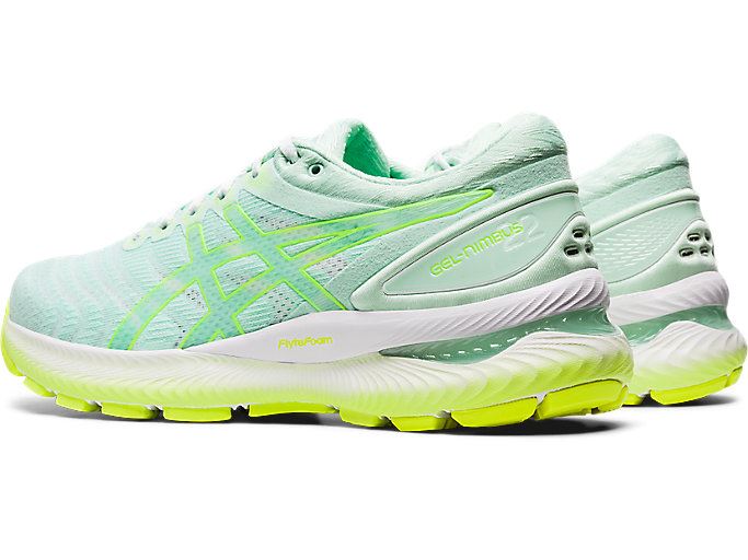 Mint / Yellow Asics GEL-NIMBUS 22 MODERN TOKYO Women's Running Shoes | TZTQ5875