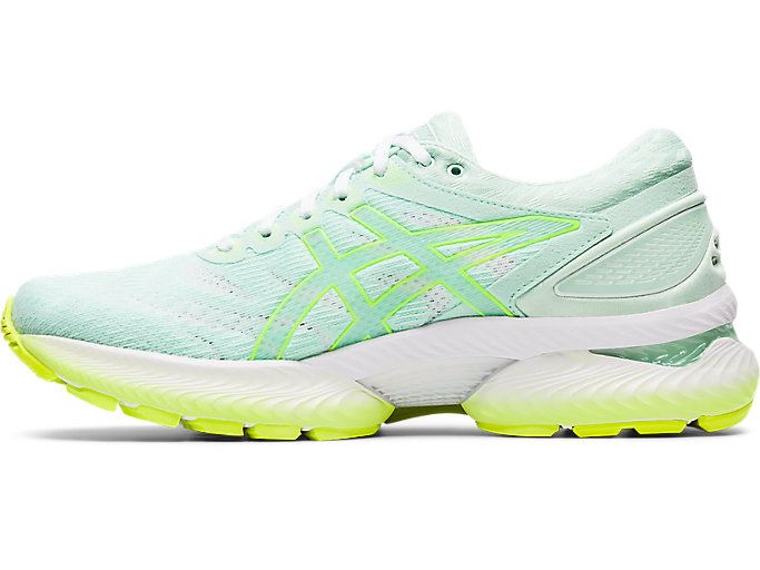 Mint / Yellow Asics GEL-NIMBUS 22 MODERN TOKYO Women's Running Shoes | TZTQ5875