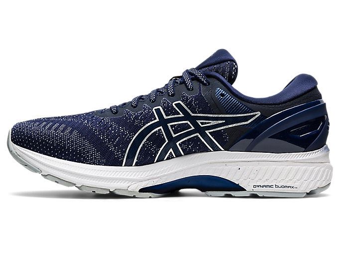 Navy / Grey Asics GEL-KAYANO 27 Men's Running Shoes | CKEB2930