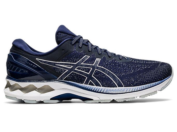 Navy / Grey Asics GEL-KAYANO 27 Men\'s Running Shoes | CKEB2930