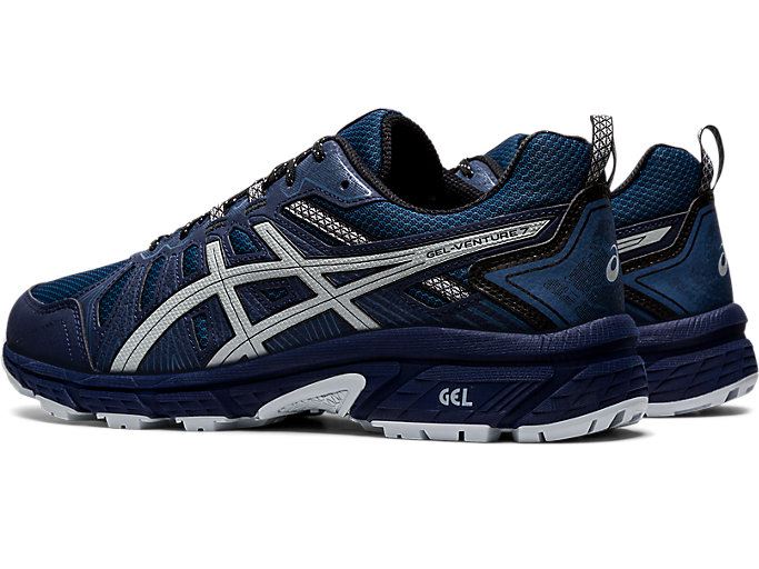 Navy / Grey Asics GEL-VENTURE 7 Men's Trail Running Shoes | DMJV4488