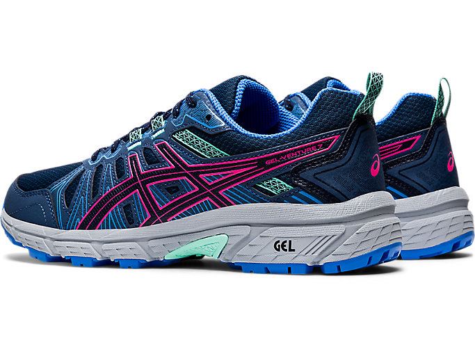 Navy / Pink Asics GEL-VENTURE 7 Women's Running Shoes | UCBW6530