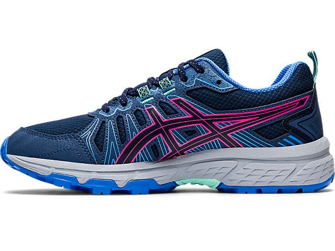 Navy / Pink Asics GEL-VENTURE 7 Women's Running Shoes | UCBW6530