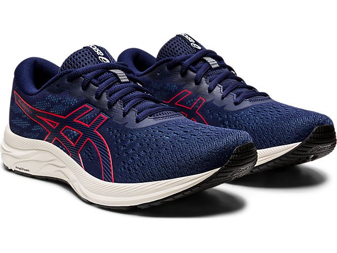 Navy / Red Asics GEL-Excite 7 Men's Running Shoes | UHGG8090