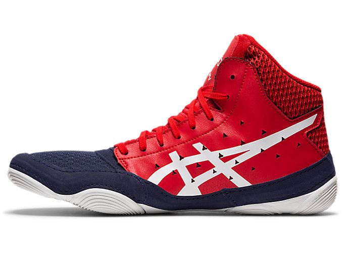 Navy / Red Asics SNAPDOWN 3 Men's Wrestling Shoes | QRKZ7842