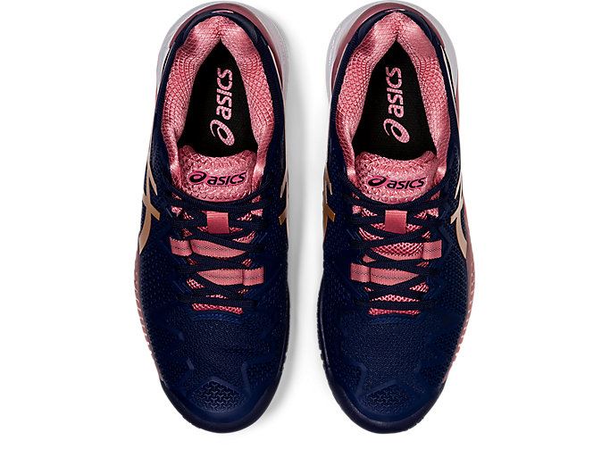 Navy / Rose Gold Asics GEL-Resolution 8 Women's Tennis Shoes | SDZH1384