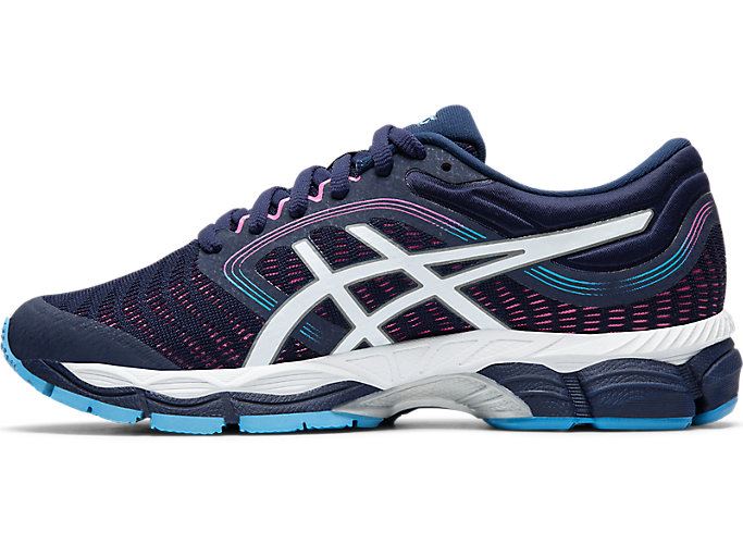 Navy / White Asics GEL-ZIRUSS 3 Women's Running Shoes | QGKY1460