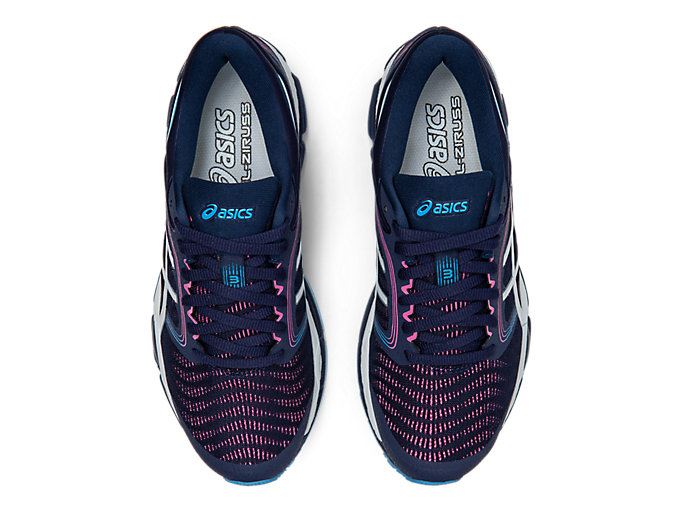 Navy / White Asics GEL-ZIRUSS 3 Women's Running Shoes | QGKY1460