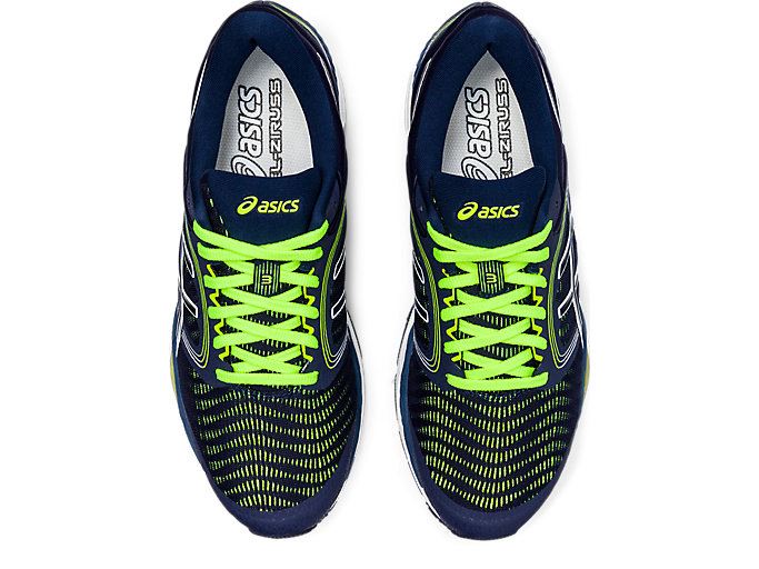 Navy / Yellow Asics GEL-ZIRUSS 3 Men's Running Shoes | ZDBO1521