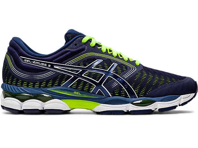 Navy / Yellow Asics GEL-ZIRUSS 3 Men\'s Running Shoes | ZDBO1521