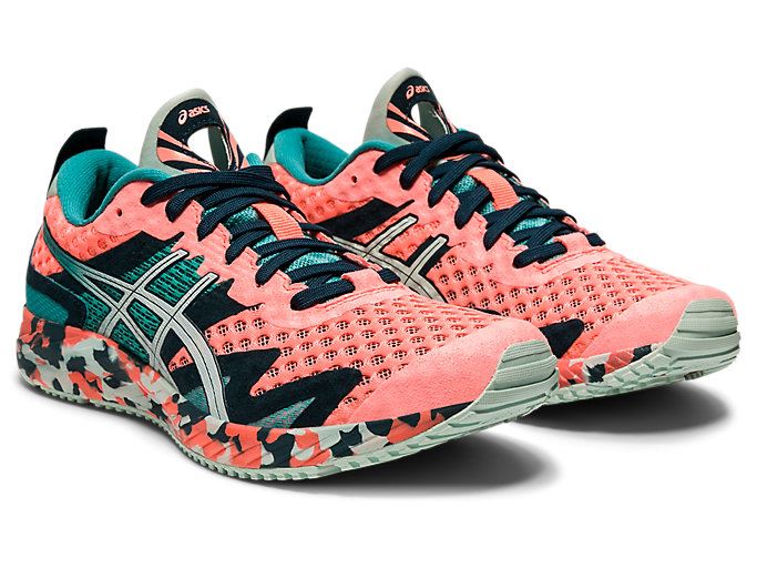 Orange Coral / Mint Asics GEL-NOOSA TRI 12 Women's Running Shoes | CZKE3812