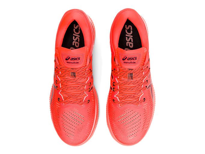 Orange Red Asics METARIDE Men's Running Shoes | JPZH0213