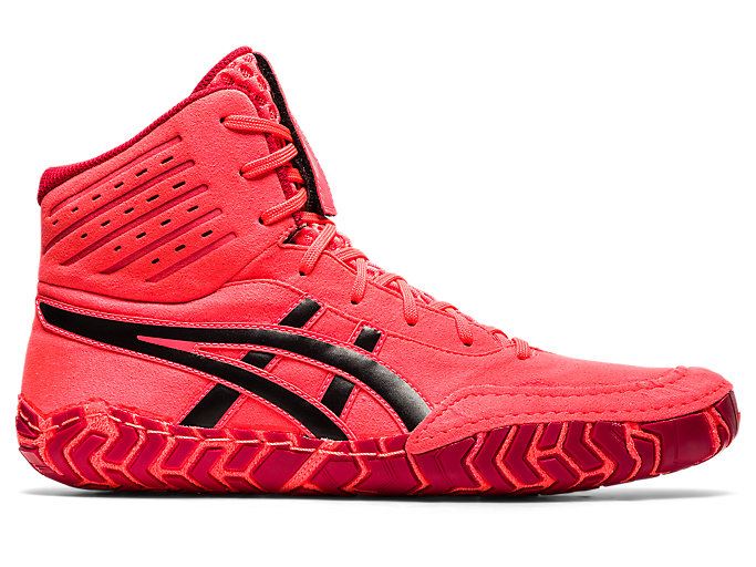 Orange Red / Black Asics AGGRESSOR 4 TOKYO Men\'s Wrestling Shoes | FOTX4790