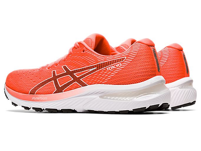 Orange Red / Black Asics GEL-CUMULUS 22 Women's Running Shoes | SJHK7925