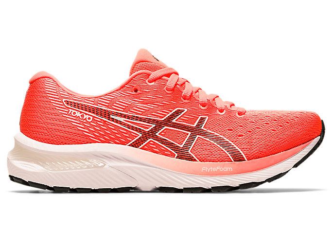 Orange Red / Black Asics GEL-CUMULUS 22 Women\'s Running Shoes | SJHK7925