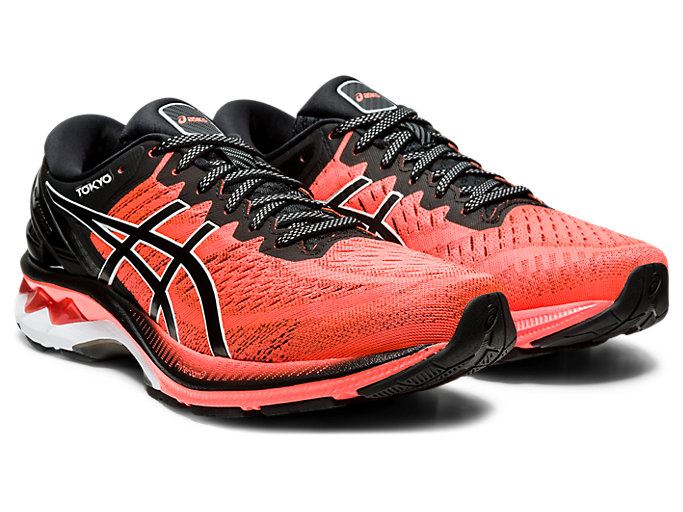 Orange Red / Black Asics GEL-KAYANO 27 TOKYO Men's Running Shoes | SUKQ8495