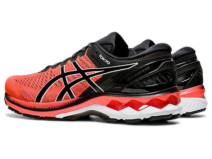 Orange Red / Black Asics GEL-KAYANO 27 TOKYO Men's Running Shoes | SUKQ8495