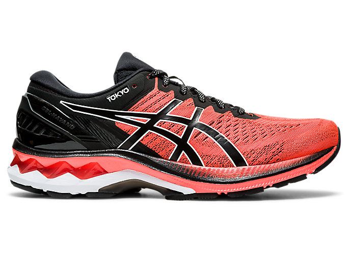 Orange Red / Black Asics GEL-KAYANO 27 TOKYO Men's Running Shoes | SUKQ8495