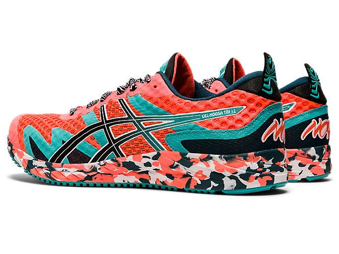 Orange Red / Black Asics GEL-NOOSA TRI 12 Men's Running Shoes | WWTV3183