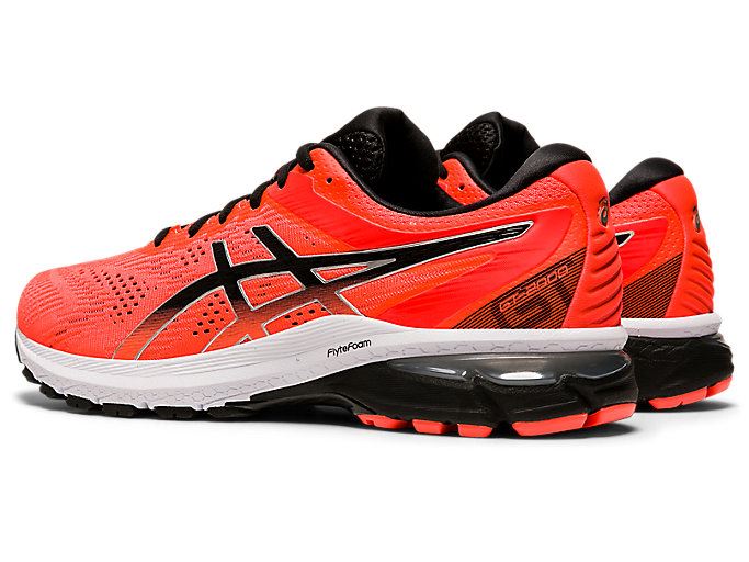 Orange Red / Black Asics GT-2000 8 Men's Running Shoes | GNAH2957