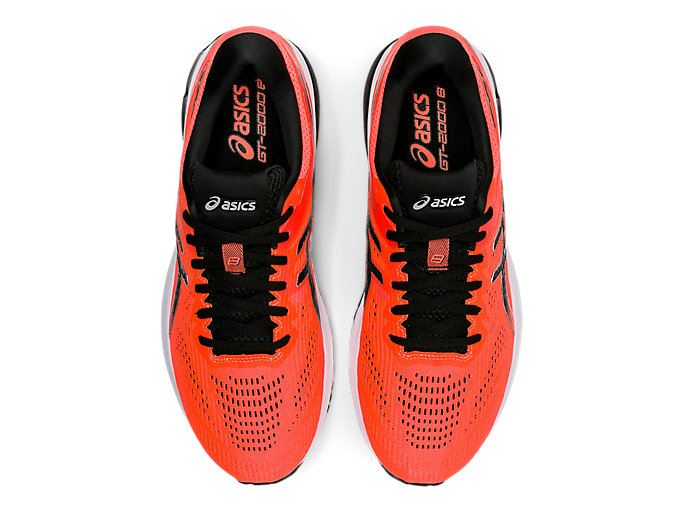 Orange Red / Black Asics GT-2000 8 Men's Running Shoes | GNAH2957