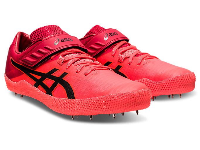 Orange Red / Black Asics HI JUMP PRO 2 (R) Men's Track Shoes | BFTO2121