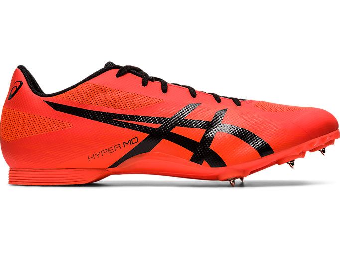 Orange Red / Black Asics Hyper MD 7 Men\'s Track Shoes | JBHQ4294