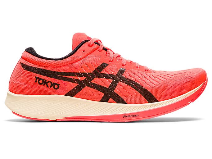 Orange Red / Black Asics METARACER TOKYO Women\'s Running Shoes | IRNM6062