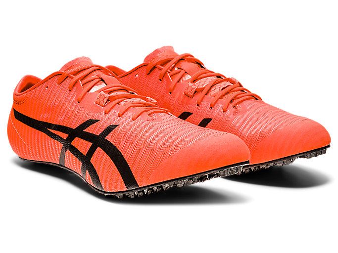 Orange Red / Black Asics METASPRINT TOKYO Men's Running Shoes | LMGH9012