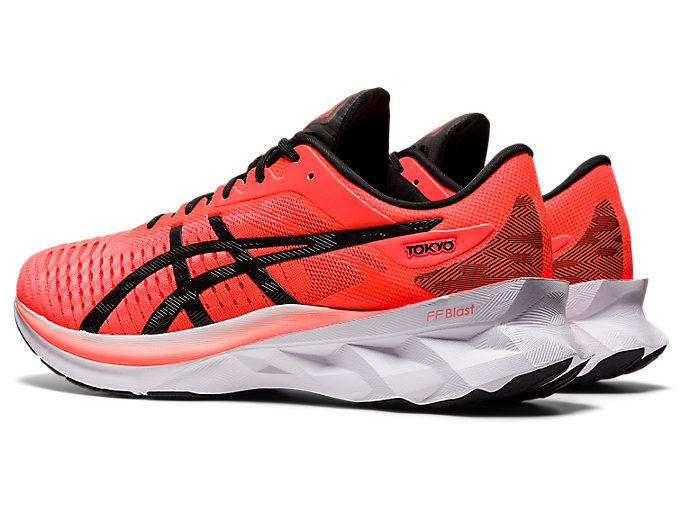 Orange Red / Black Asics NOVABLAST Men's Running Shoes | DBMM6871