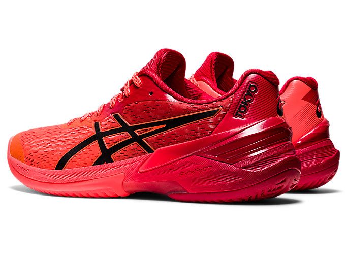 Orange Red / Black Asics SKY ELITE FF TOKYO Women's Volleyball Shoes | NRJE3435