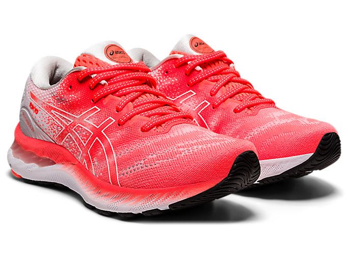 Orange Red / White Asics GEL-NIMBUS 23 TOKYO Women's Running Shoes | RPSL7224