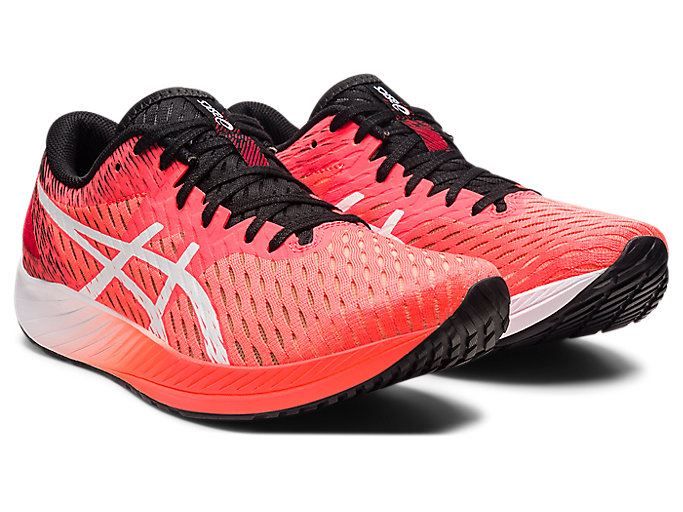 Orange Red / White Asics HYPER SPEED Women's Running Shoes | VEBI3916