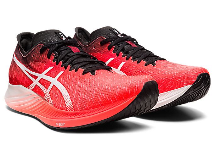 Orange Red / White Asics MAGIC SPEED Men's Running Shoes | XNZJ8112