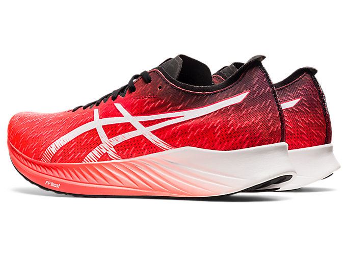 Orange Red / White Asics MAGIC SPEED Men's Running Shoes | XNZJ8112