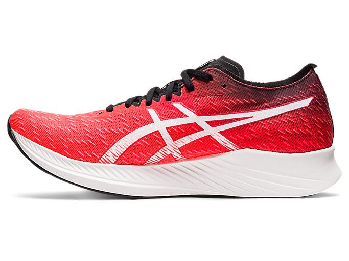 Orange Red / White Asics MAGIC SPEED Men's Running Shoes | XNZJ8112