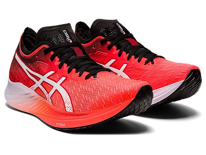 Orange Red / White Asics MAGIC SPEED Women's Running Shoes | GYTE2675