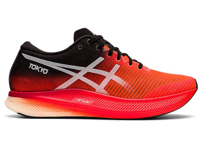 Orange Red / White Asics METASPEED EDGE Men\'s Running Shoes | HXLF1845