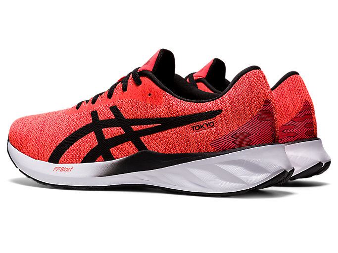 Orange Red / White Asics ROADBLAST Men's Running Shoes | FUBW1976