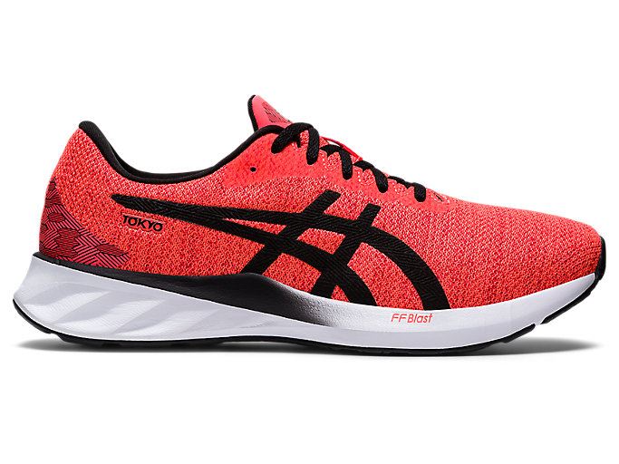 Orange Red / White Asics ROADBLAST Men\'s Running Shoes | FUBW1976