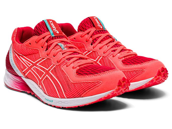 Orange Red / White Asics TARTHEREDGE 2 Women's Running Shoes | OJTM3043