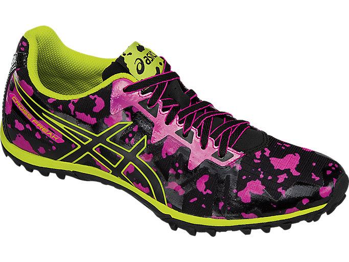 Pink / Black / Light Green Asics Cross Freak 2 Women's Track Shoes | HMFO1249