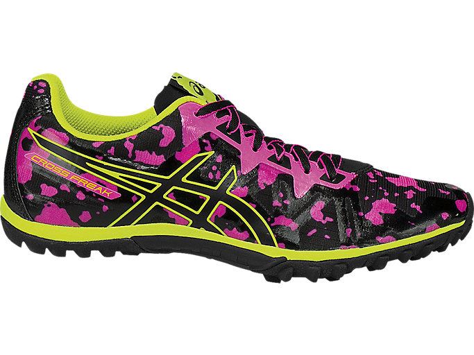 Pink / Black / Light Green Asics Cross Freak 2 Women's Track Shoes | HMFO1249