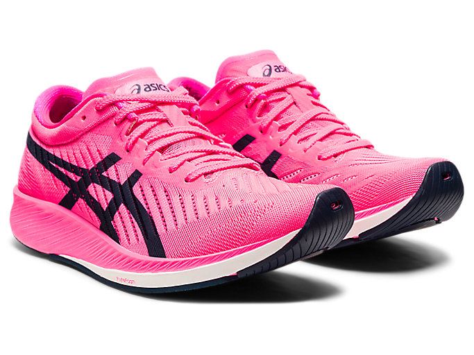 Pink / Blue Asics METARACER Women's Running Shoes | SYXE3654