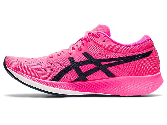 Pink / Blue Asics METARACER Women's Running Shoes | SYXE3654